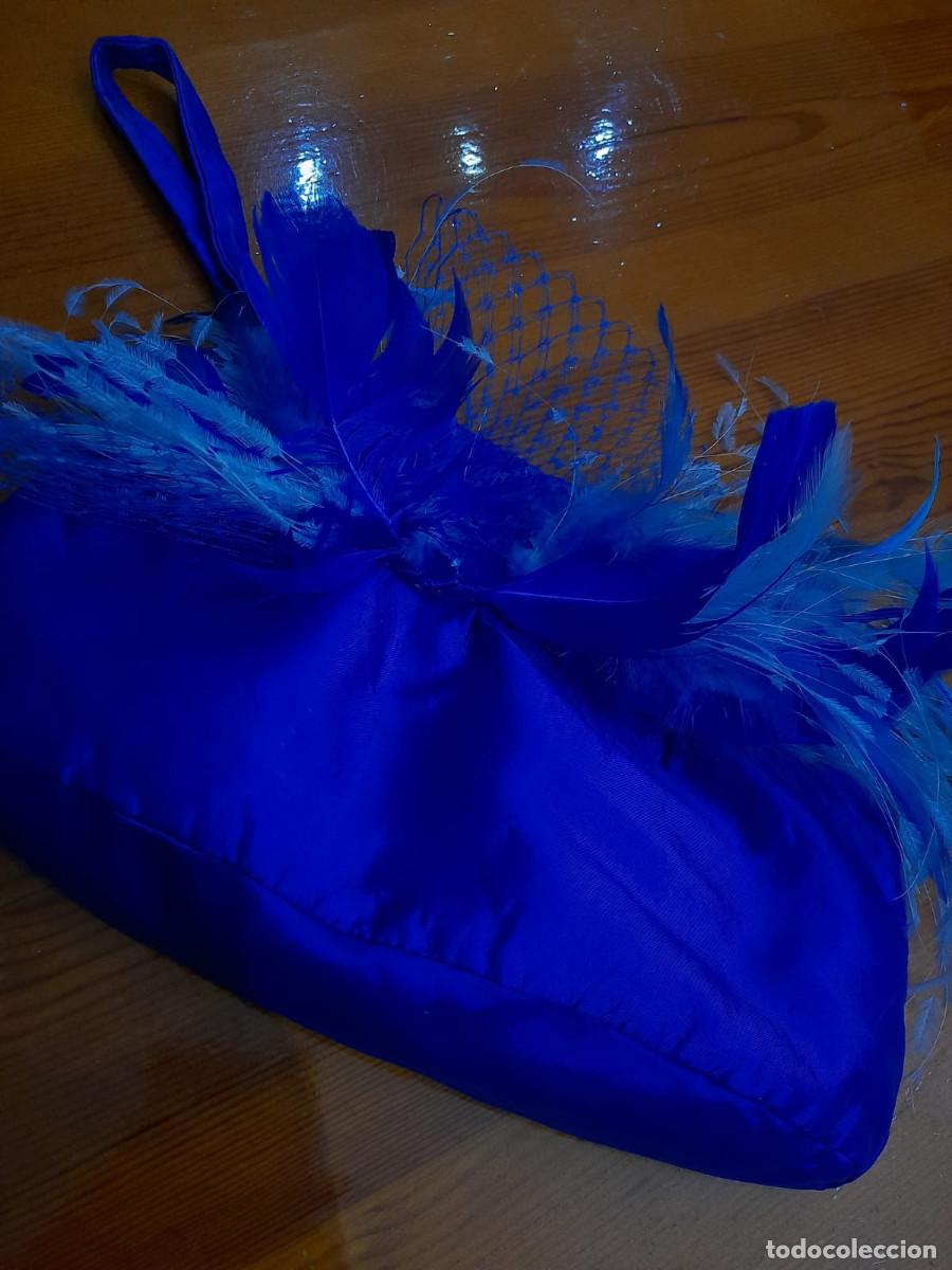Vintage: Bolso de raso azul - Foto 1