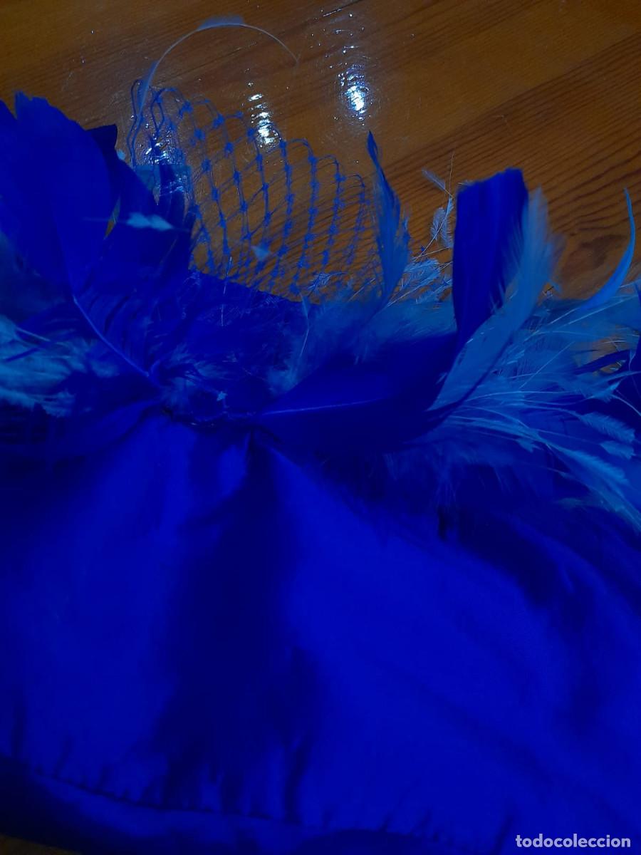 Vintage: Bolso de raso azul - Foto 2