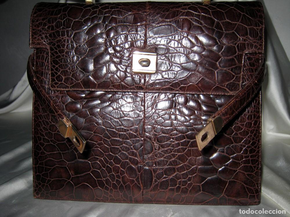 Vintage: Bolso de cocodrilo estilo Hermes - Foto 2