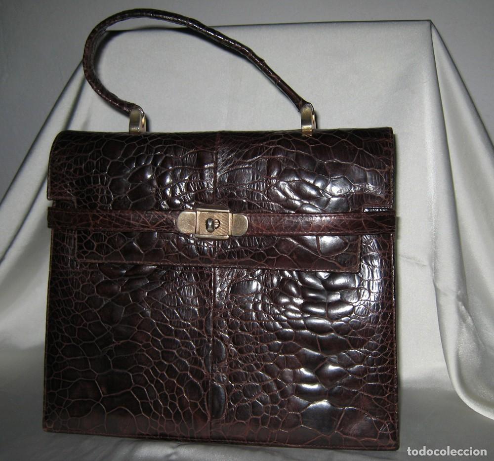 Vintage: Bolso de cocodrilo estilo Hermes - Foto 4