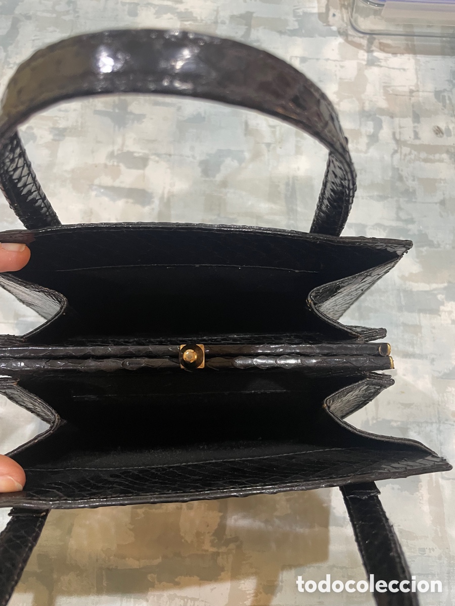 Vintage: Bolso serpiente negro - Foto 2