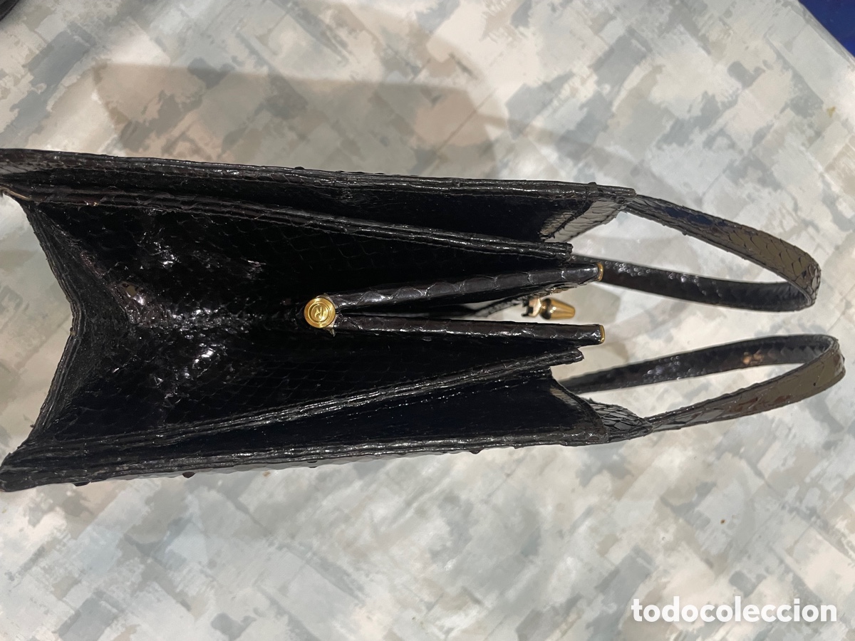 Vintage: Bolso serpiente negro - Foto 5
