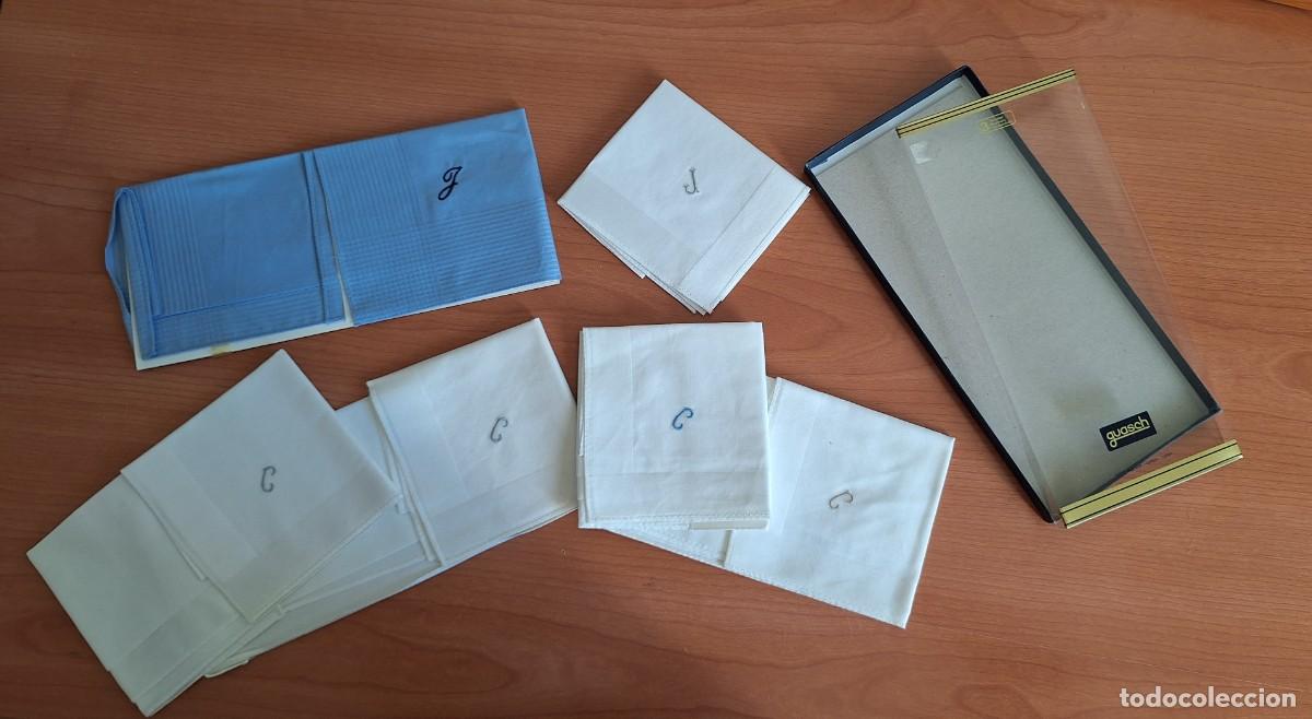 Vintage: Pa&ntilde;uelos de bolsillo bordados - Foto 1