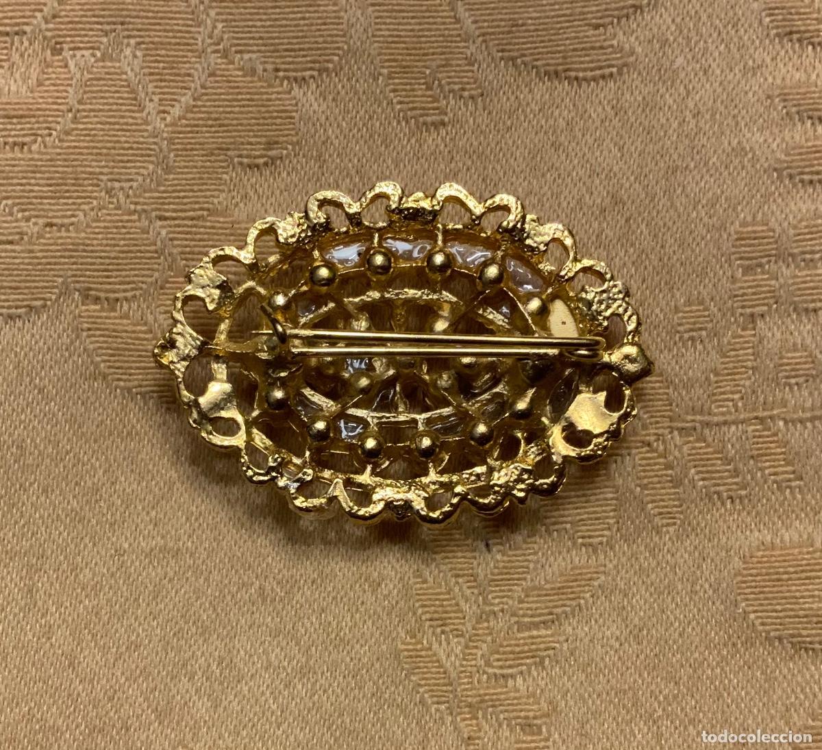 Vintage: BROCHE VINTAGE DORADO CON PERLAS - Foto 6