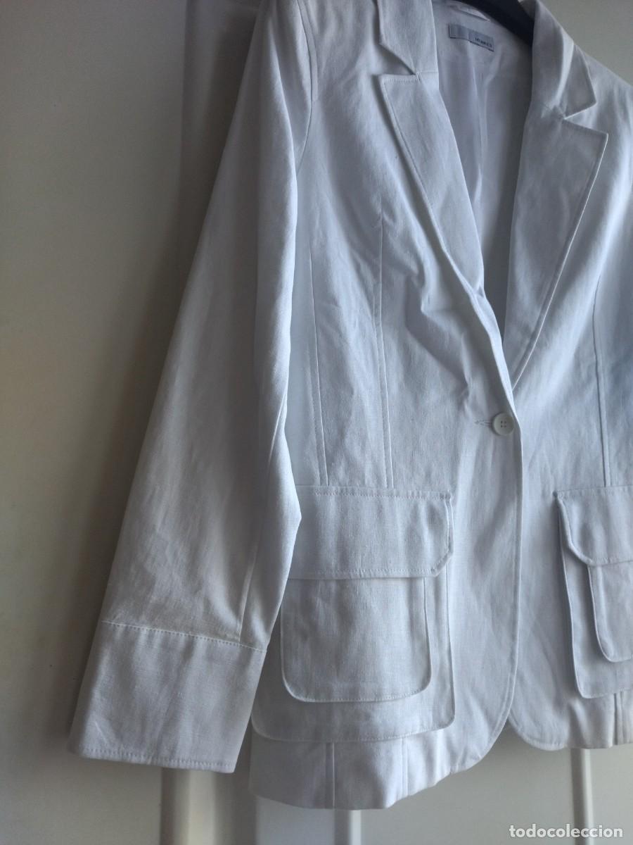 Vintage: Chaqueta blanca de lino y algodon. hm hennes - Foto 6