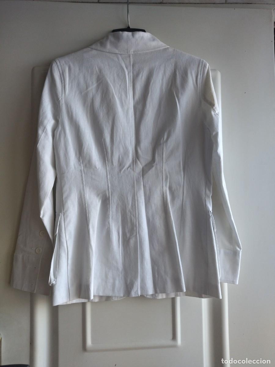 Vintage: Chaqueta blanca de lino y algodon. hm hennes - Foto 8