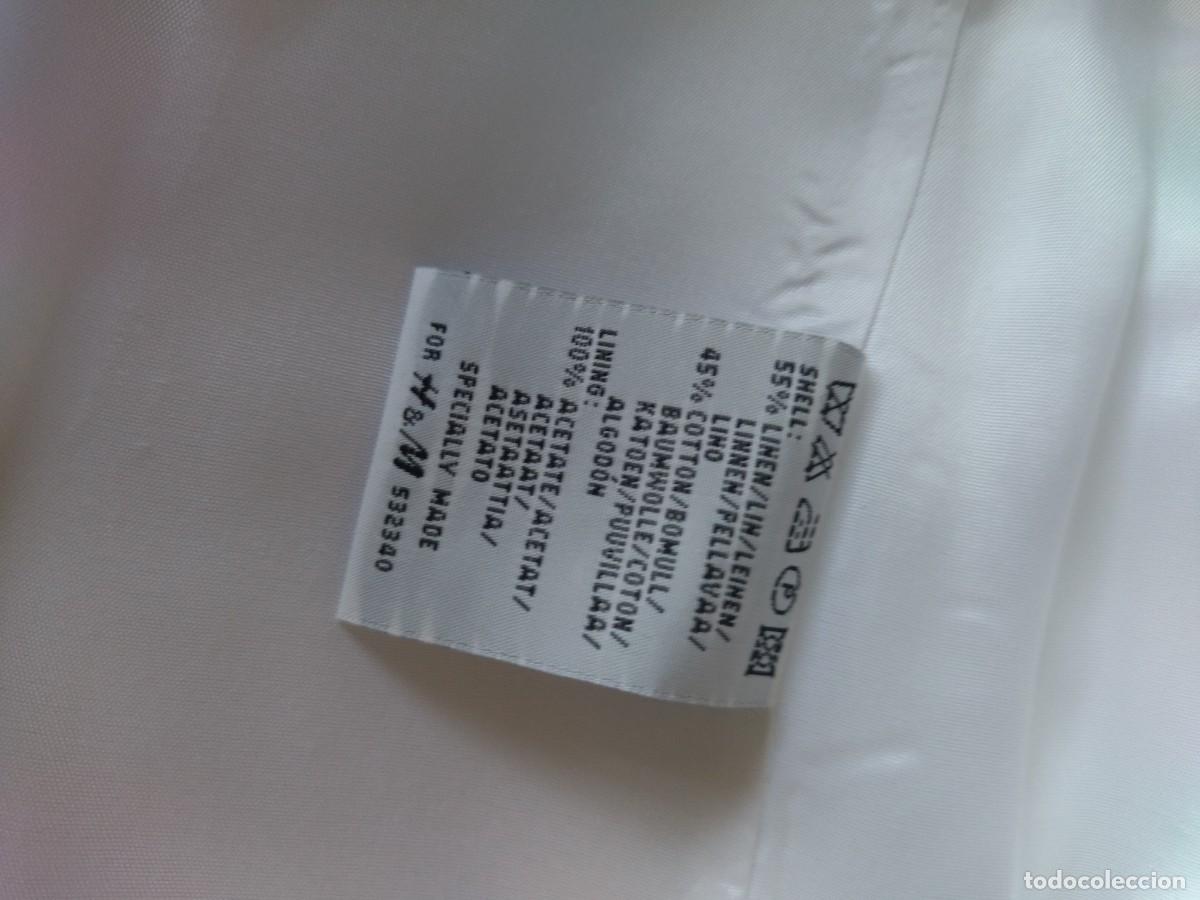 Vintage: Chaqueta blanca de lino y algodon. hm hennes - Foto 11