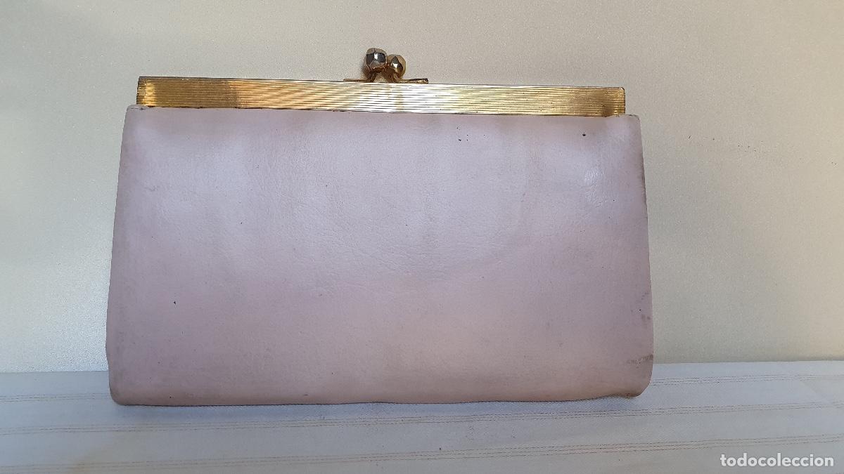 Vintage: Cartera de piel rosa - Foto 1