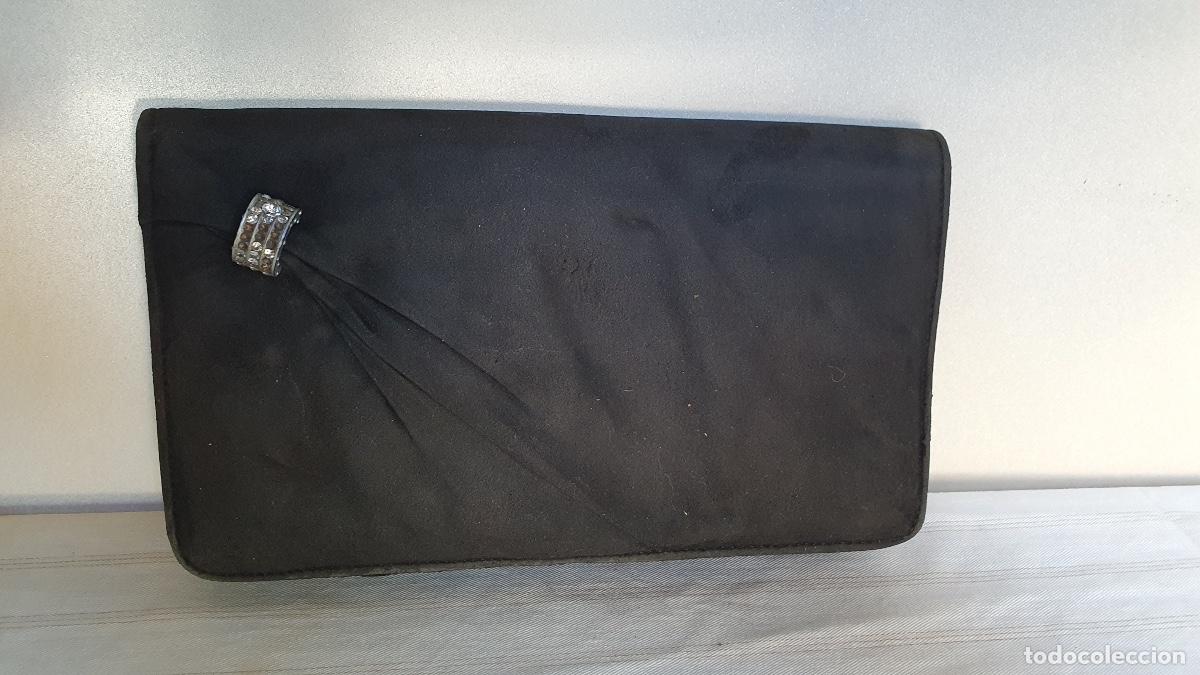 Vintage: Cartera de ante negro - Foto 1