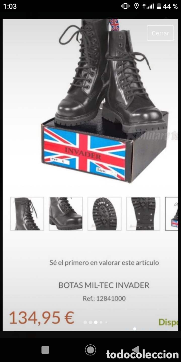 Vintage: Bota militar Invader 42-43 - Foto 7