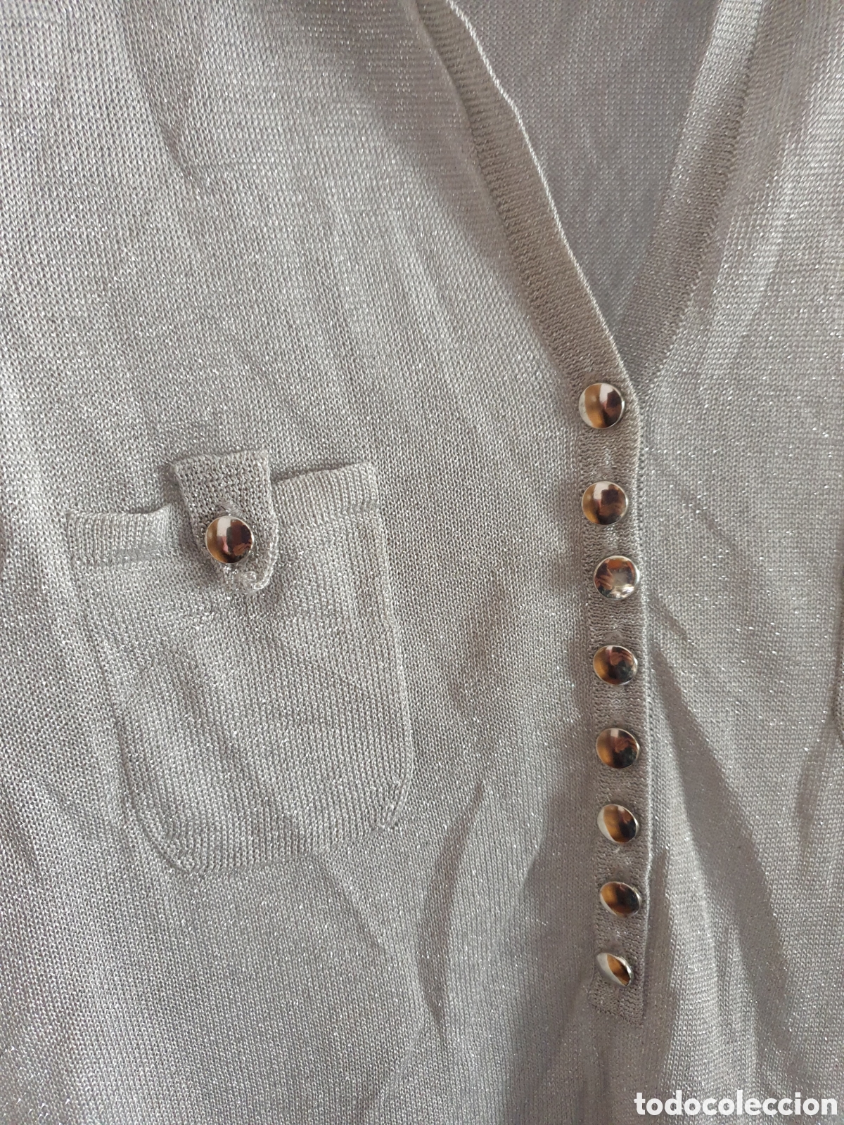 Vintage: Camiseta sin mangas plateada Datson. Talla 46 - Foto 3