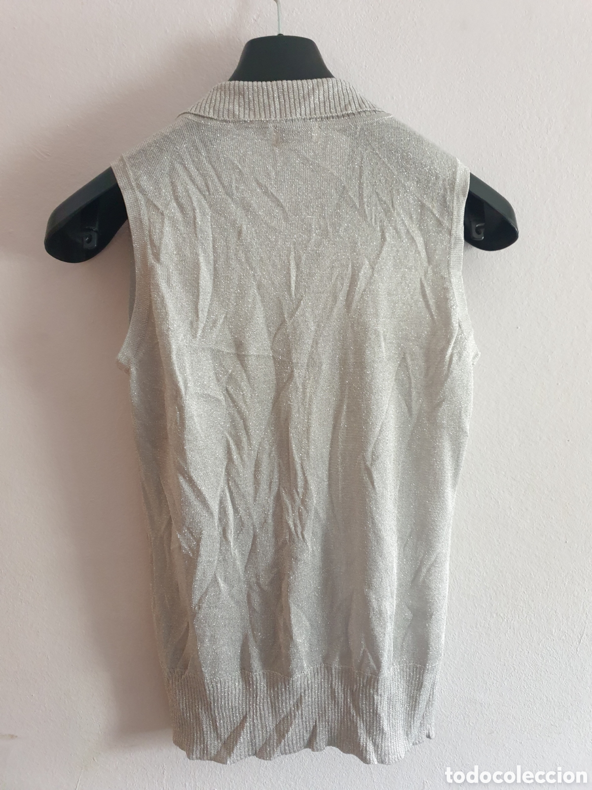 Vintage: Camiseta sin mangas plateada Datson. Talla 46 - Foto 4