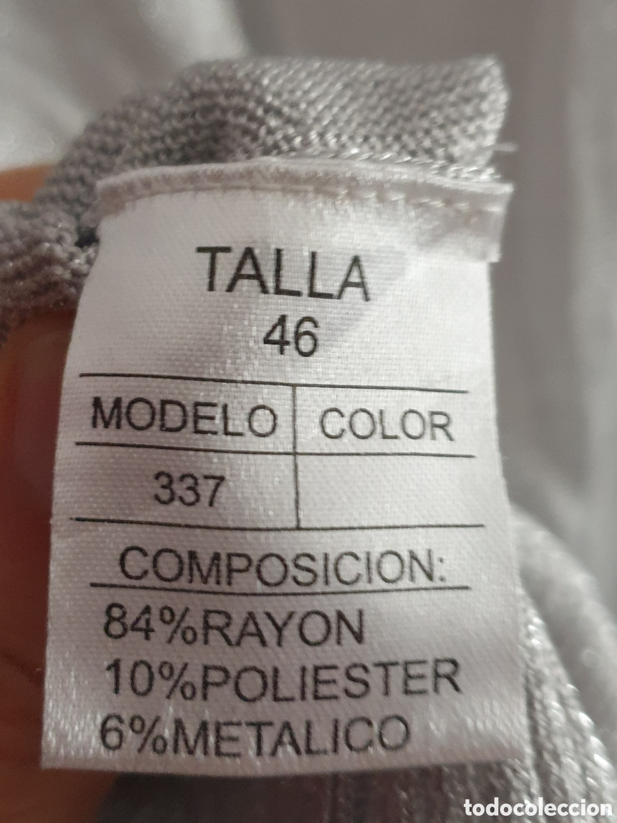 Vintage: Camiseta sin mangas plateada Datson. Talla 46 - Foto 5
