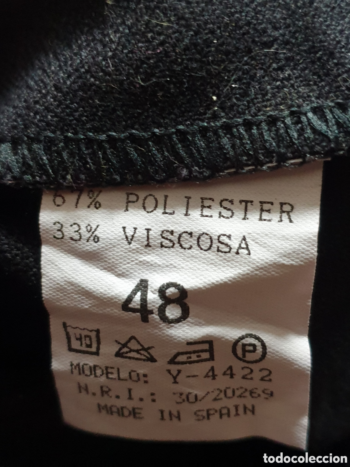 Vintage: Vestido negro. Talla 48. - Foto 4