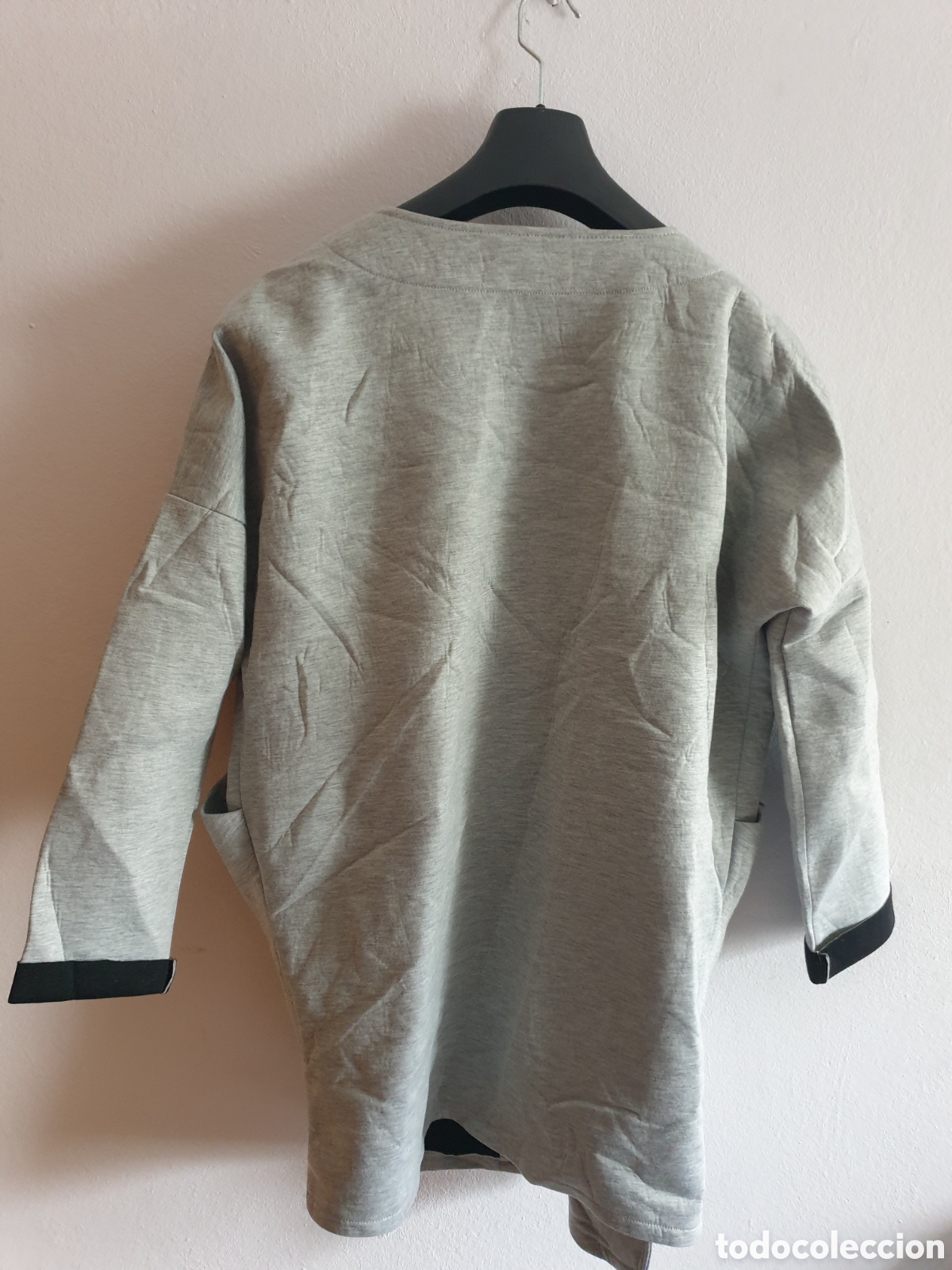 Vintage: Abrigo desestructurado gris Samar Moda. Talla L. - Foto 4