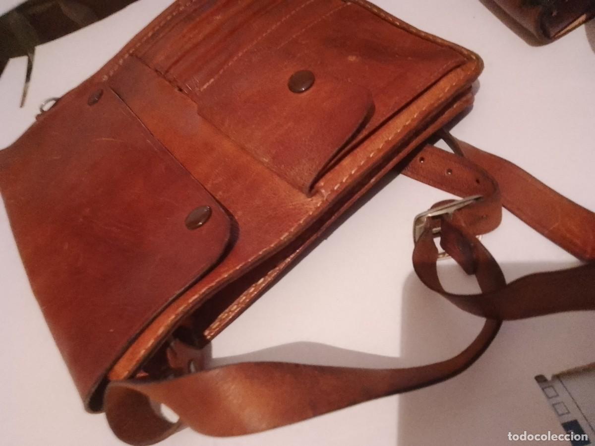 Vintage: Mochila de cuero a&ntilde;os 70 - Foto 7