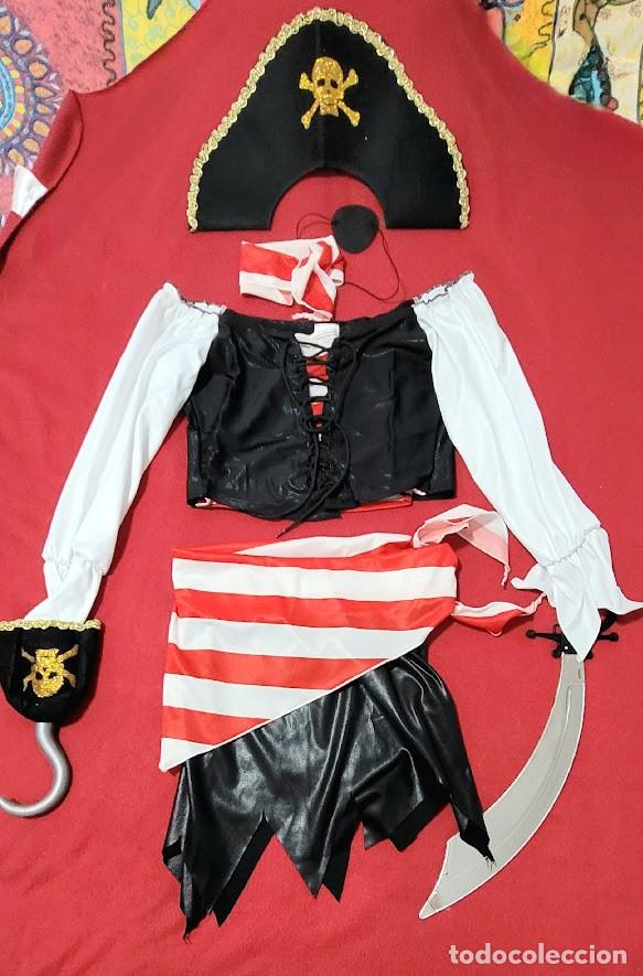 Vintage: Disfraz de pirata 9 piezas S/M el&aacute;stico - Foto 2
