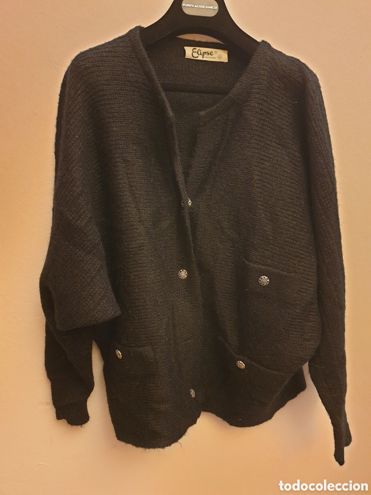 Vintage: Cardigan negro Vintage Eclipse. Talla 42. - Foto 1