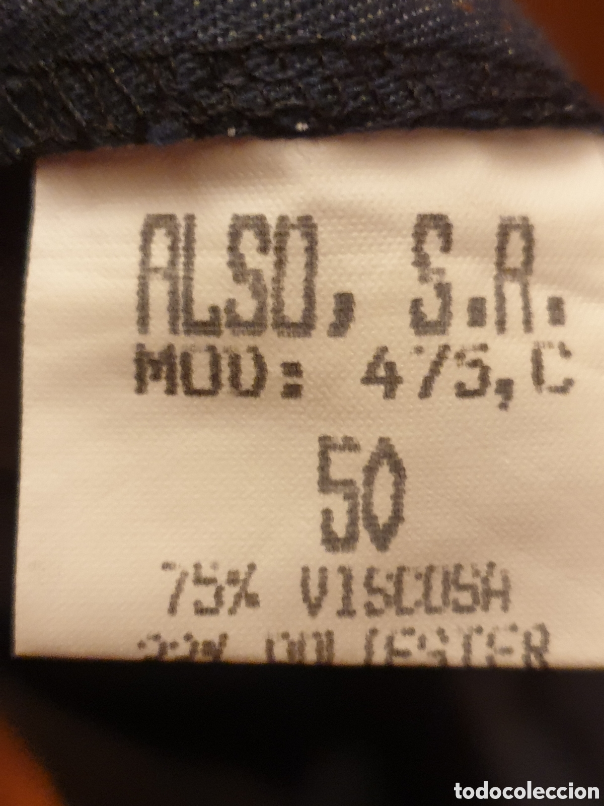 Vintage: Falda azul. Talla 50. - Foto 6