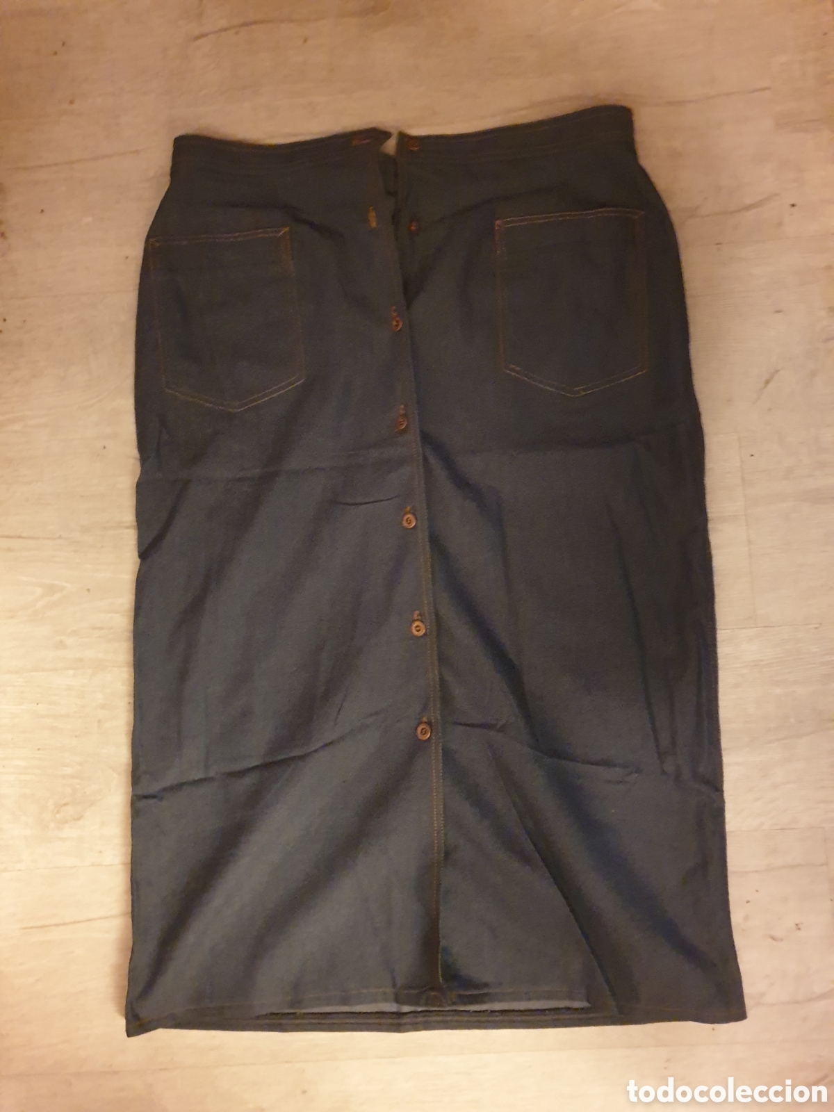 Vintage: Falda azul. Talla 50. - Foto 1