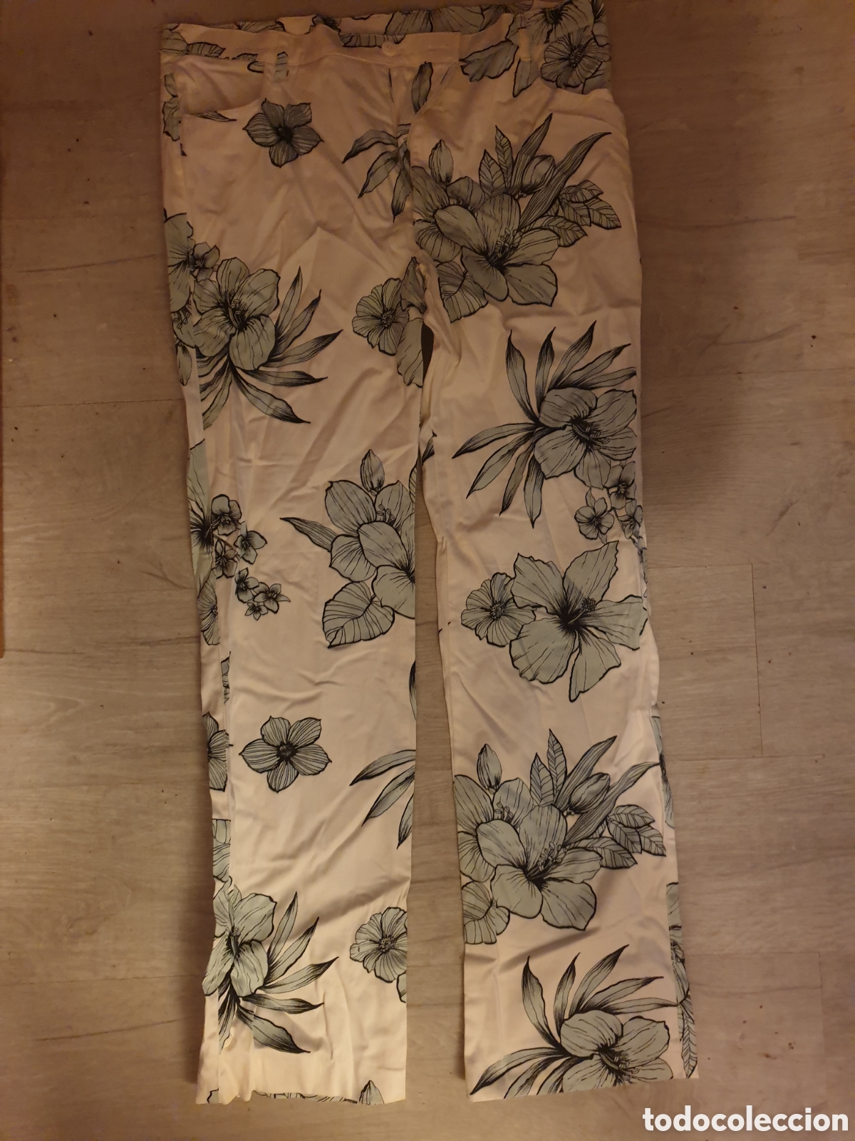 Vintage: Pantalon blanco y azul. Talla 46. - Foto 1