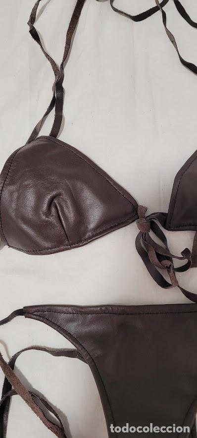Vintage: Mini Sujetador y tanga marr&oacute;n - Foto 2