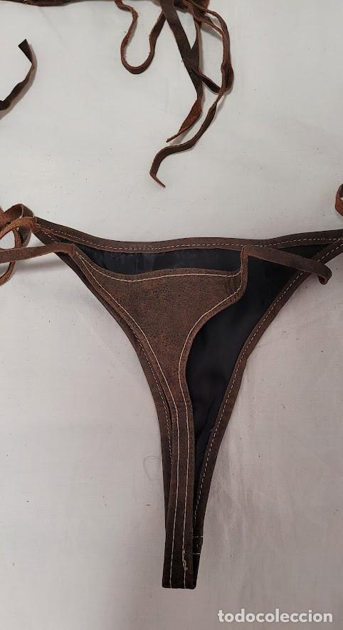 Vintage: Mini Sujetador y tanga marr&oacute;n - Foto 4