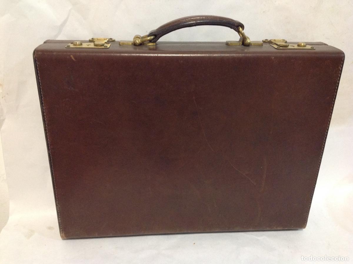 Vintage: Malet&iacute;n de ejecutivo de piel marr&oacute;n. - Foto 1