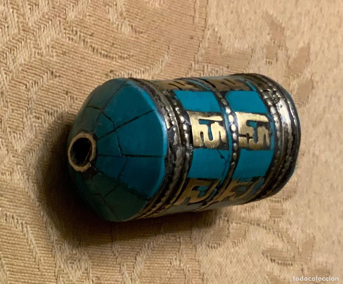Vintage: ABALORIO TIBETANO RUEDA DE ORACION TURQUESA - Foto 7