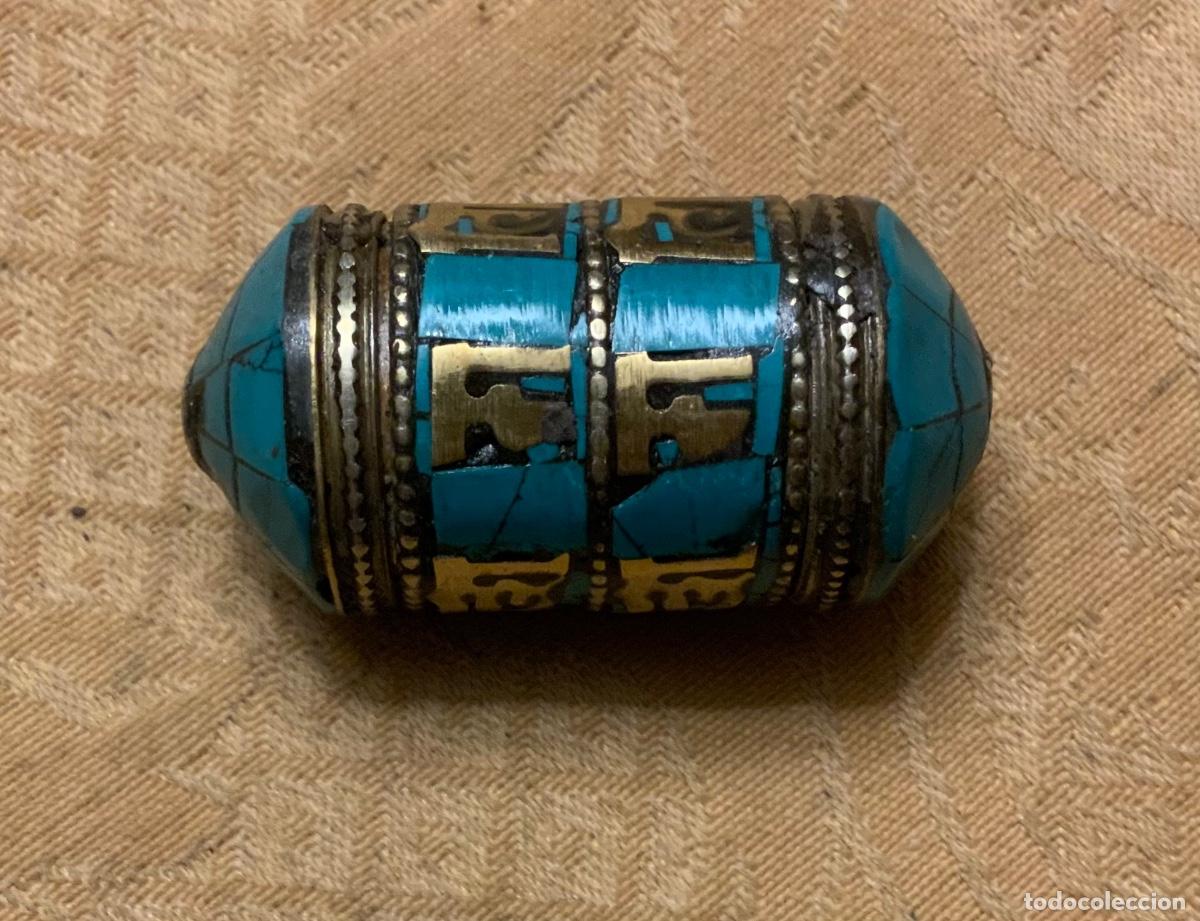 Vintage: ABALORIO TIBETANO RUEDA DE ORACION TURQUESA - Foto 10