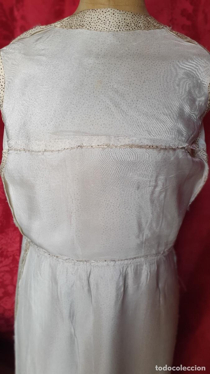 Vintage: Vestido camisero de seda con topitos - Foto 6