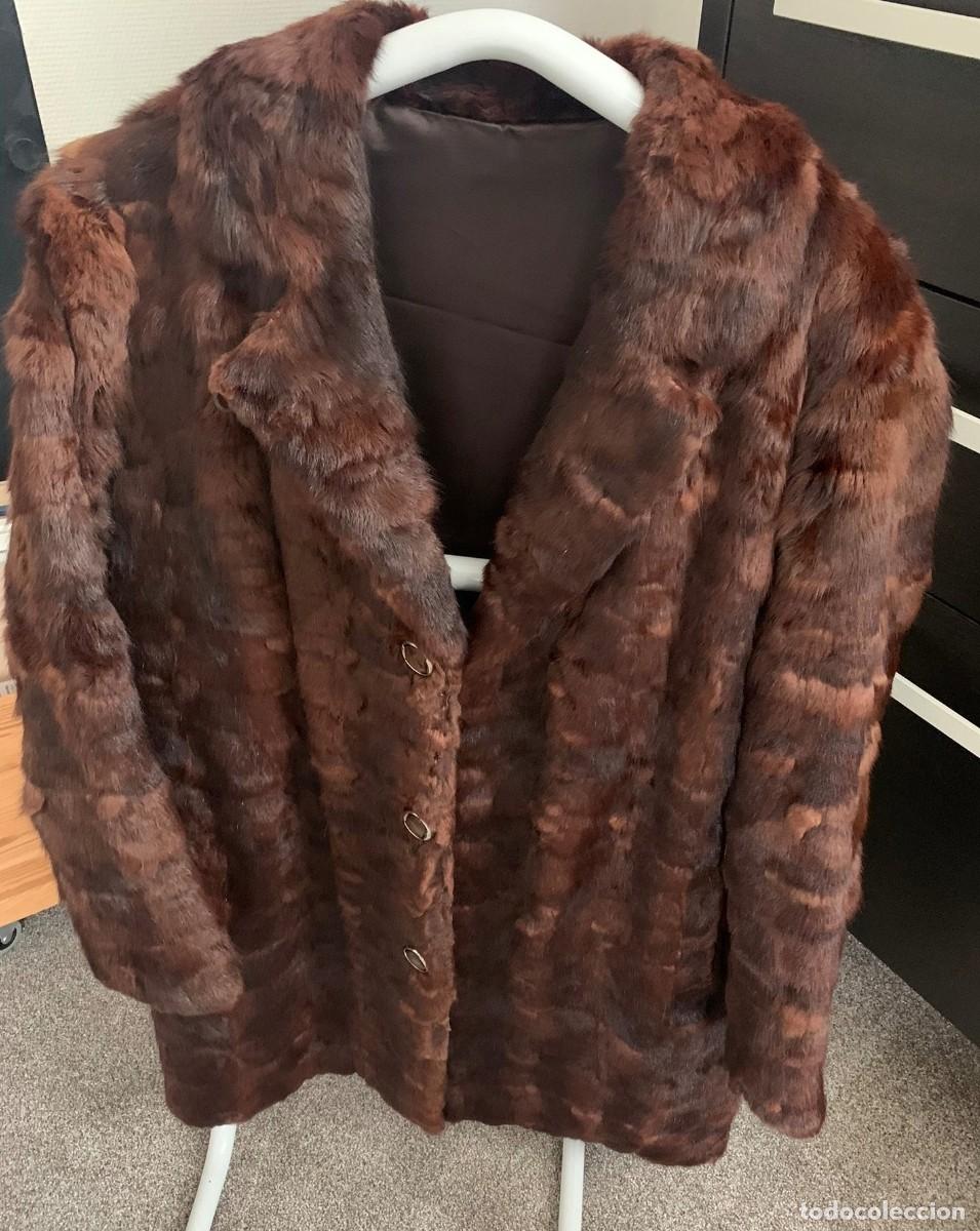 Vintage: Abrigo en piel de vis&oacute;n. Perfecto estado. - Foto 4