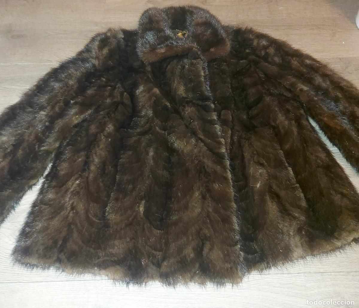Vintage: Abrigo en piel de vis&oacute;n. Perfecto estado. - Foto 2