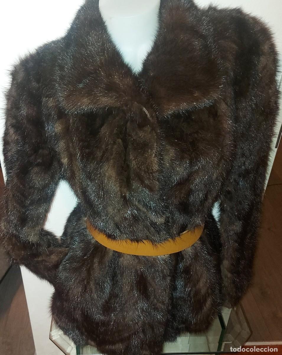 Vintage: Abrigo en piel de vis&oacute;n. Perfecto estado. - Foto 3