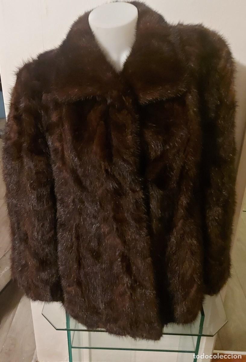 Vintage: Abrigo en piel de vis&oacute;n. Perfecto estado. - Foto 4