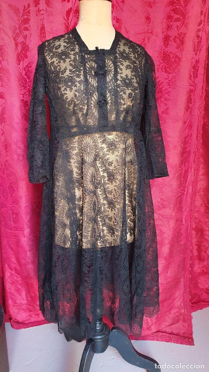 Vintage: Vestido de encaje negro - Foto 1