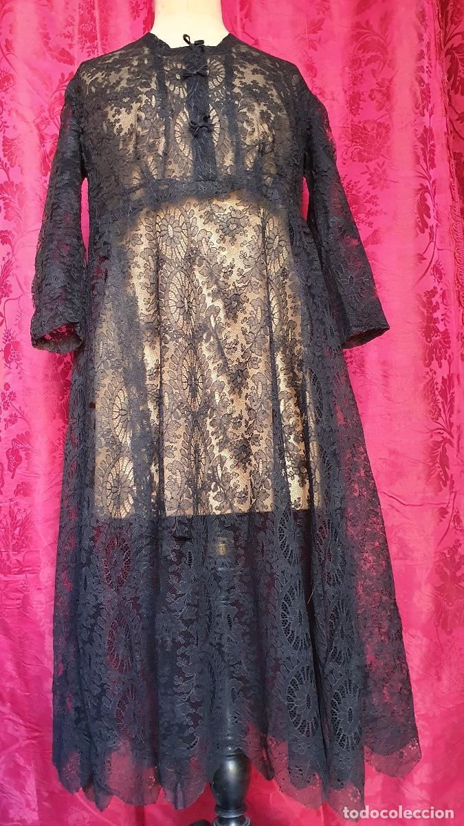 Vintage: Vestido de encaje negro - Foto 2