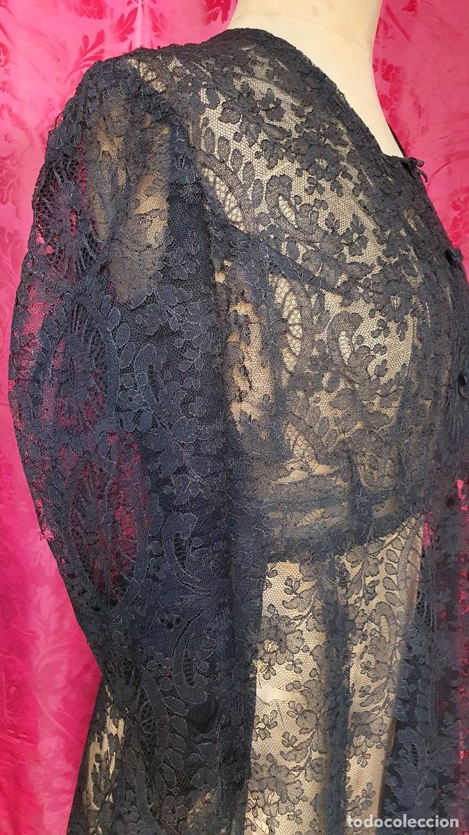 Vintage: Vestido de encaje negro - Foto 4