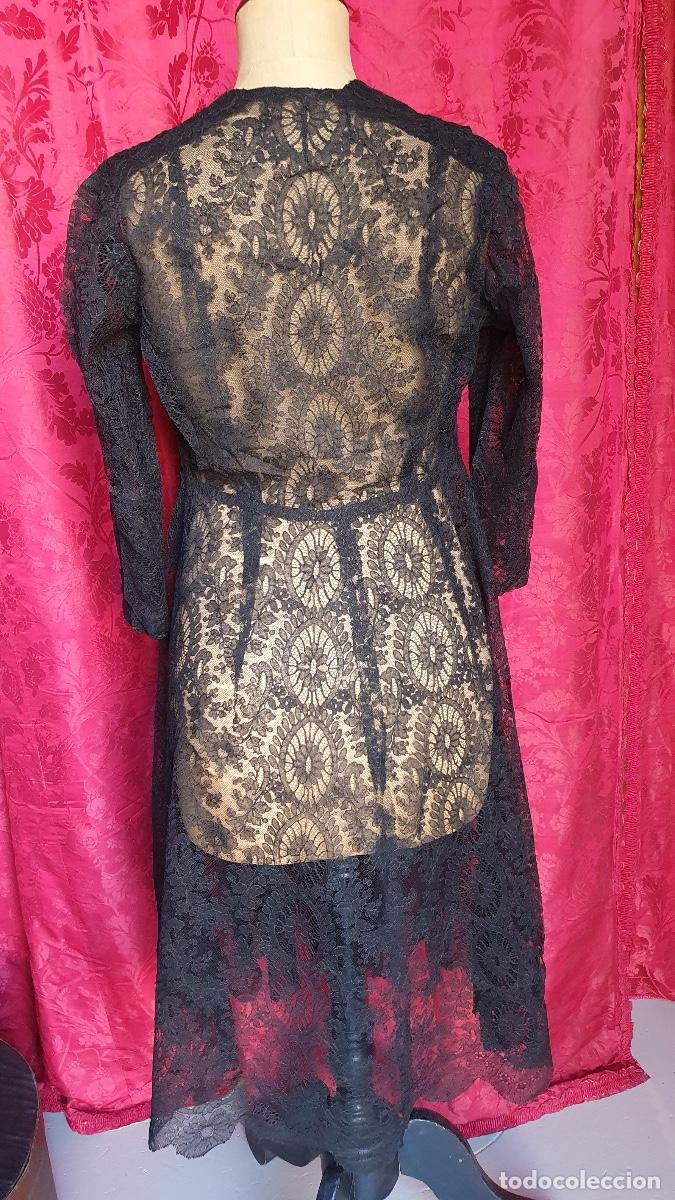 Vintage: Vestido de encaje negro - Foto 5