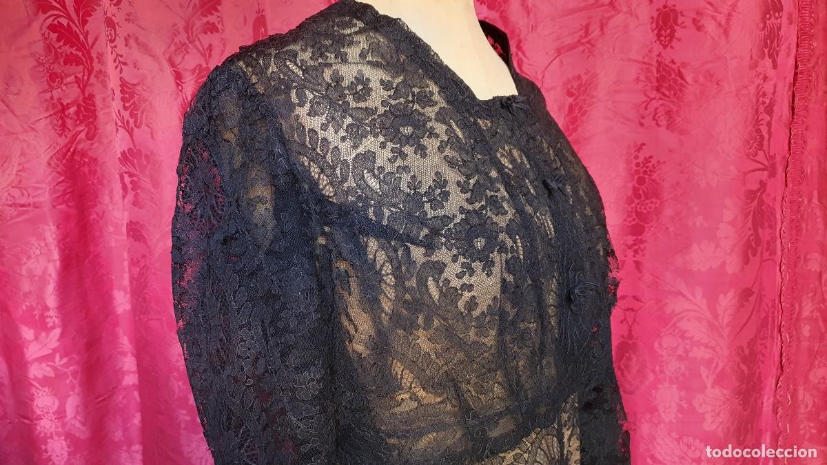 Vintage: Vestido de encaje negro - Foto 6