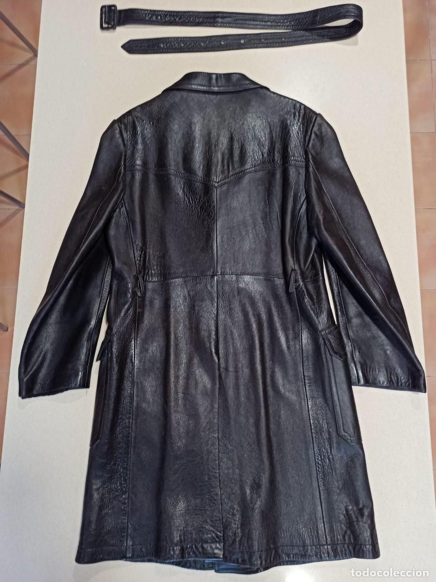 Vintage: ABRIGO CUERO/PIEL ESTILO SS GESTAPO - Foto 5