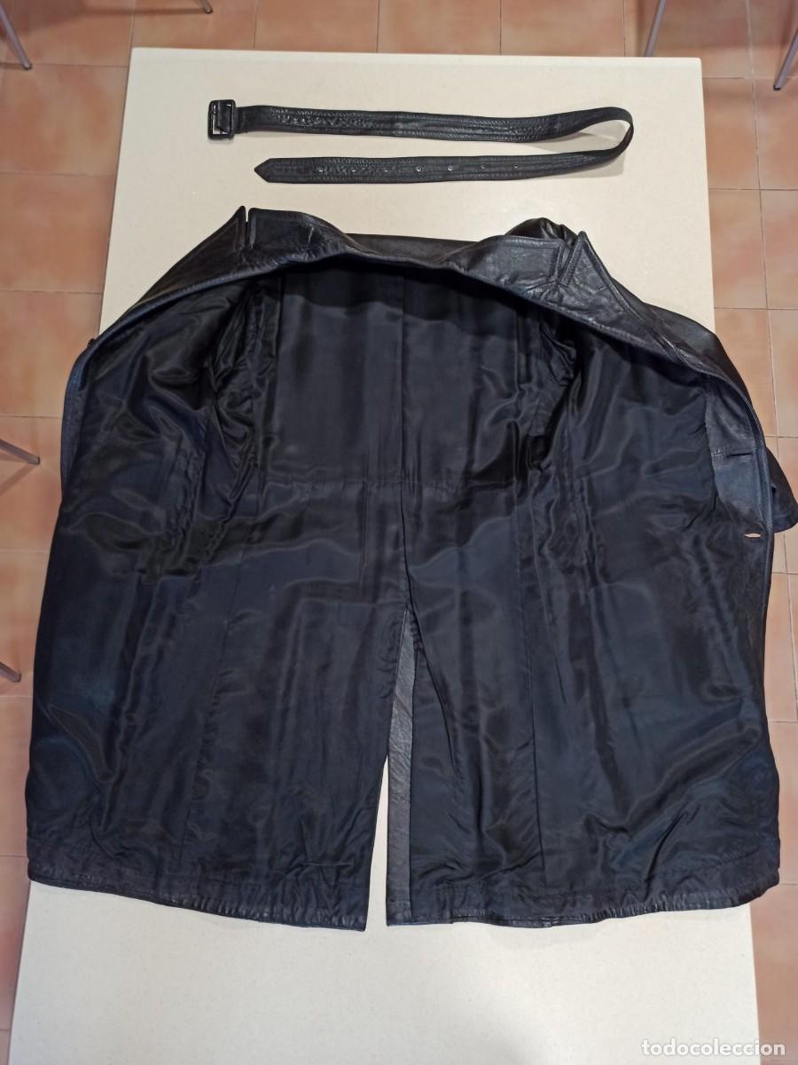 Vintage: ABRIGO CUERO/PIEL ESTILO SS GESTAPO - Foto 6