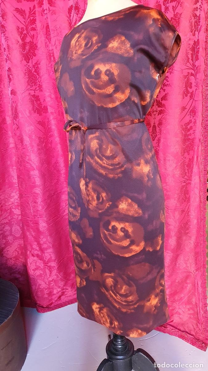 Vintage: Vestido tela elastica burdeos - Foto 8