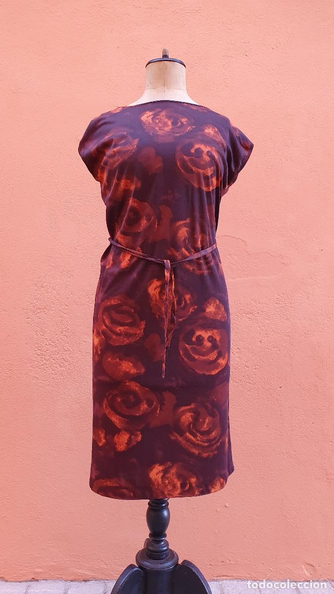 Vintage: Vestido tela elastica burdeos - Foto 1