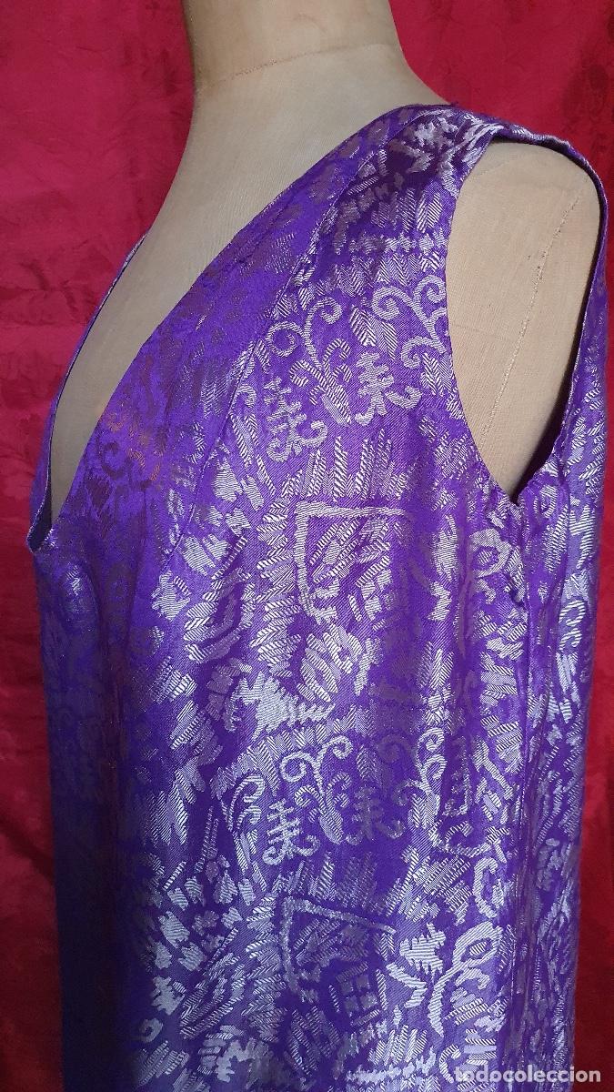 Vintage: Tunica de seda morada - Foto 3