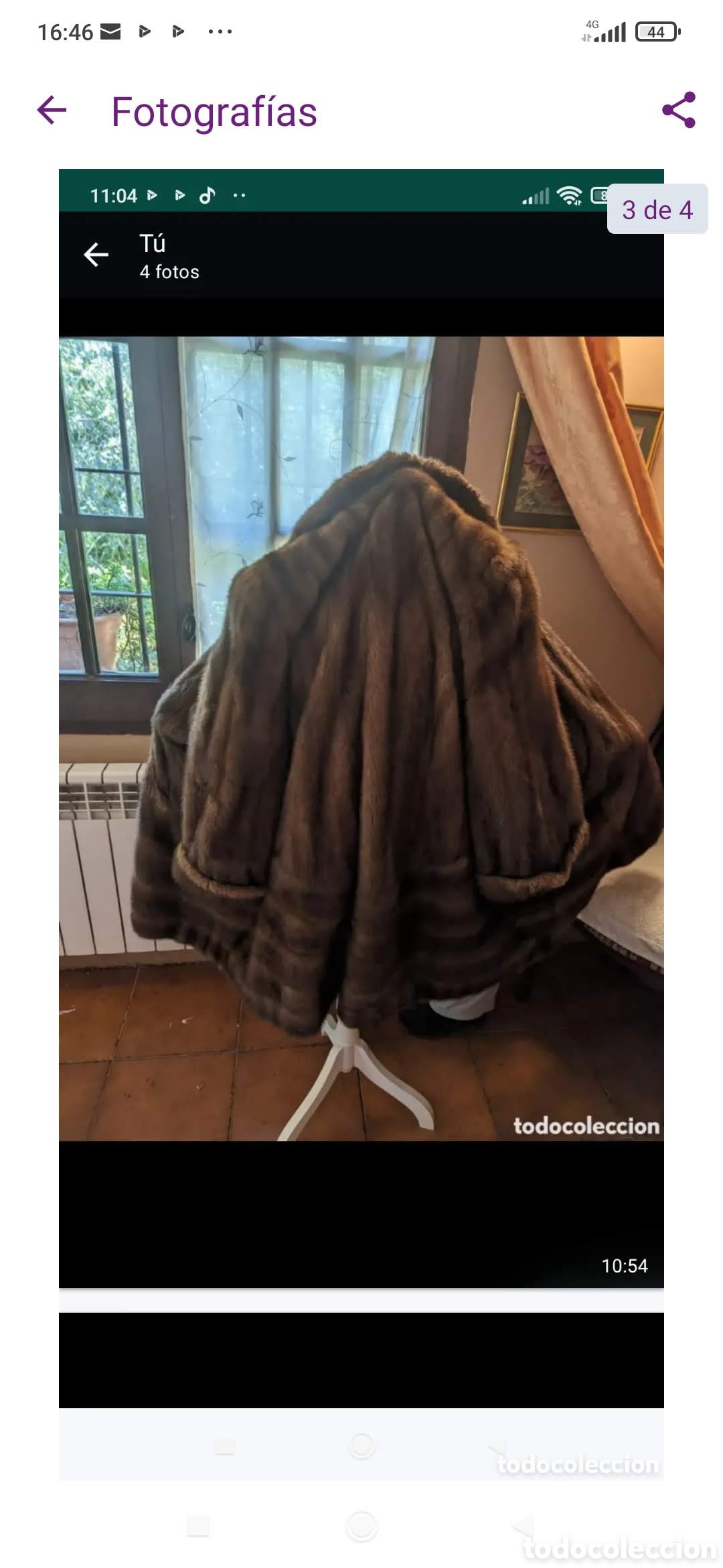 Vintage: Precioso Abrigo vis&oacute;n largo - Foto 4