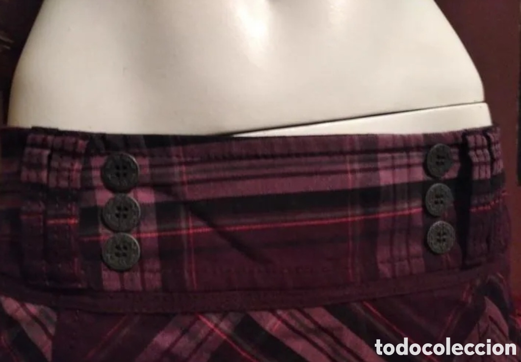 Vintage: Falda mini plisada EDC by ESPRIT talla 40 morado - Foto 2