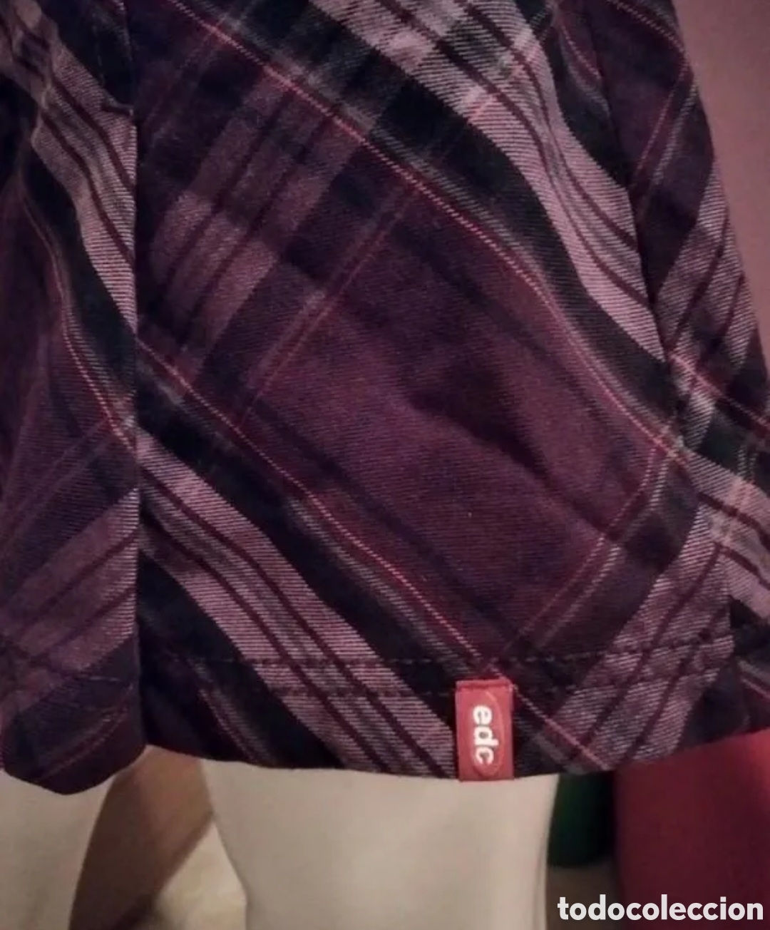 Vintage: Falda mini plisada EDC by ESPRIT talla 40 morado - Foto 3