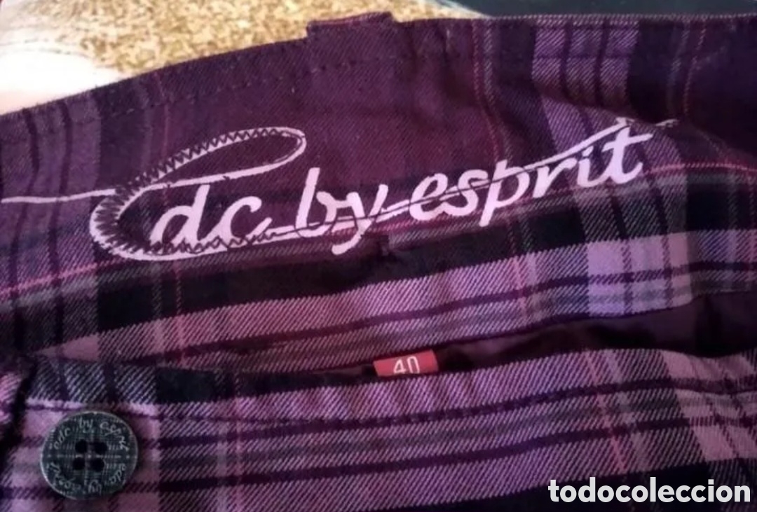 Vintage: Falda mini plisada EDC by ESPRIT talla 40 morado - Foto 6