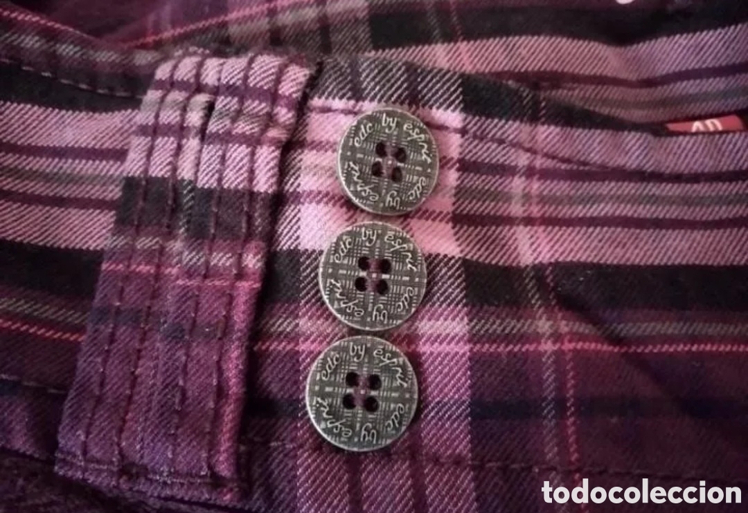 Vintage: Falda mini plisada EDC by ESPRIT talla 40 morado - Foto 7